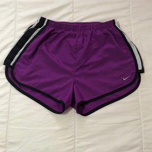 nike dri fit shorts in purple size small